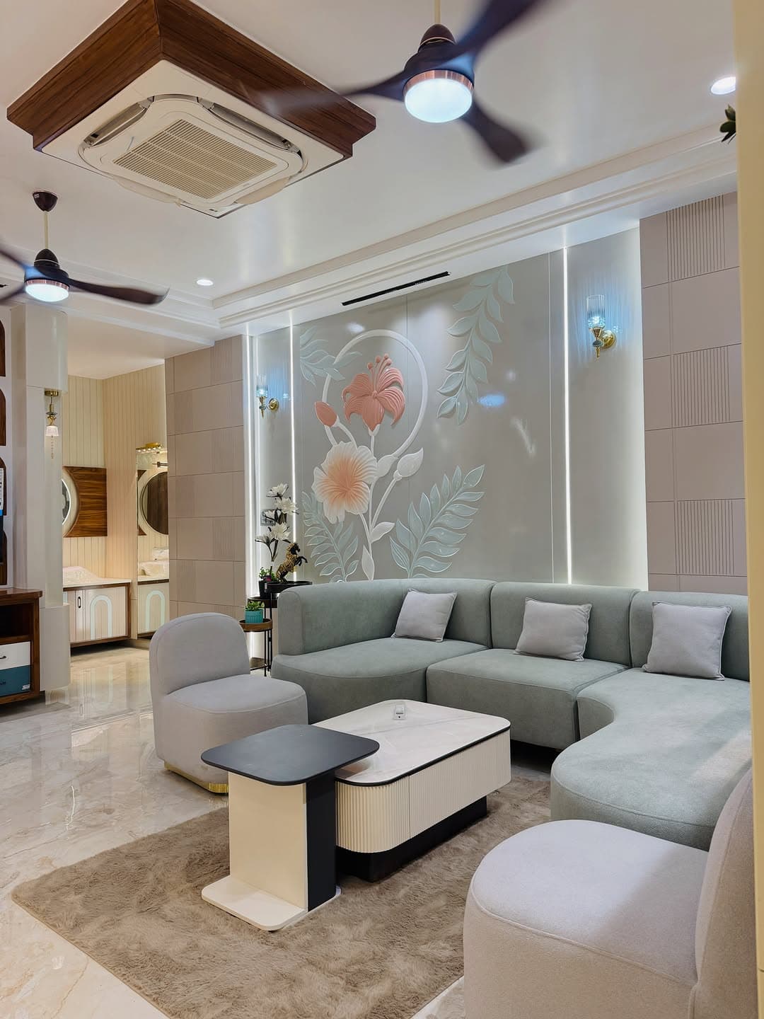 Home interior with modular storage